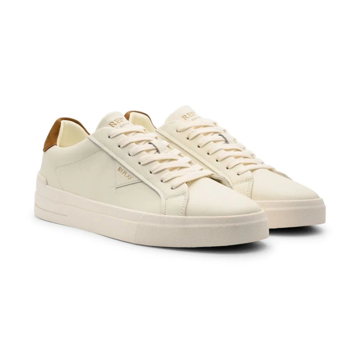 Replay Evan M Class Trainer Off White Tan