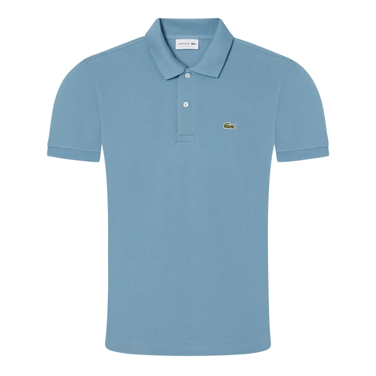 Lacoste SS Ribbed Collar Polo Shirt Aral Blue