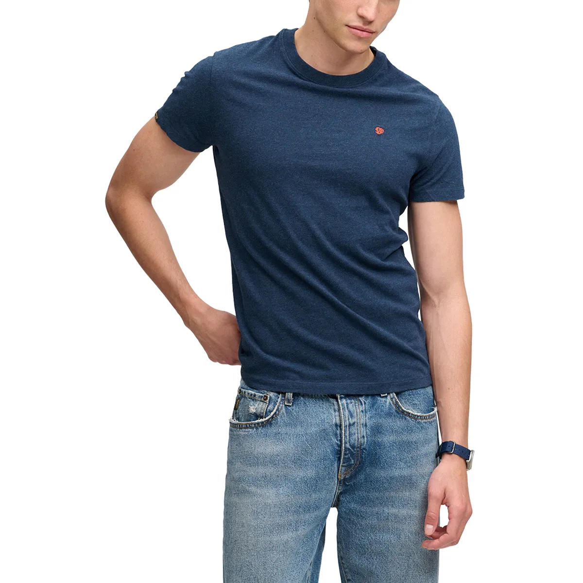 Superdry SS Ess SDCO Logo Emb T-Shirt Deep Blue