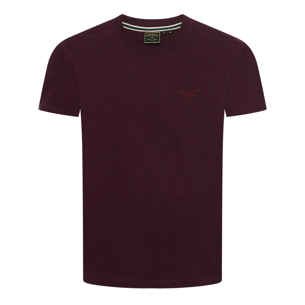 Superdry SS Ess Serif Logo Emb T-Shirt Port AW26
