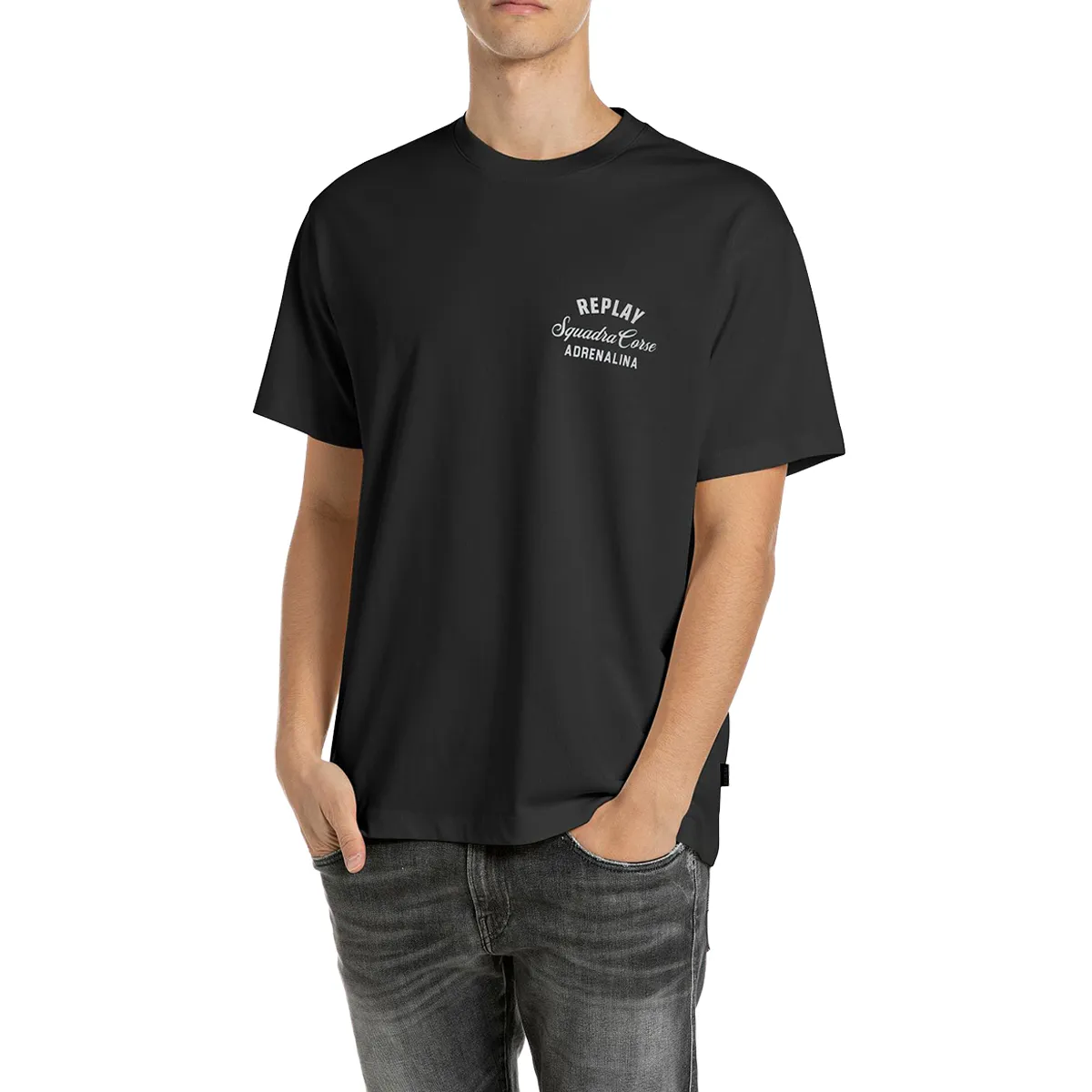 Replay SS Logo T-Shirt Black AW26