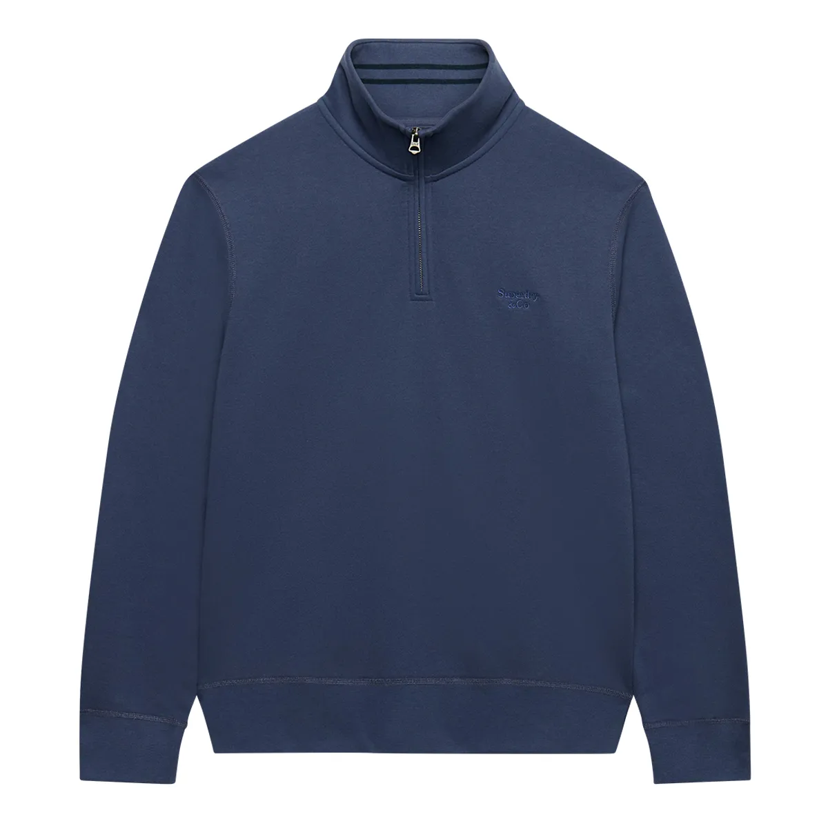 Superdry Ess Serif Logo Half Zip Sweat Soft Navy