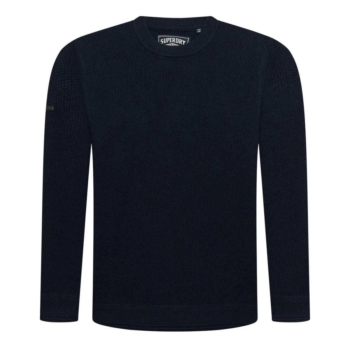 Superdry Textured Knit Crew Neck Navy Twist