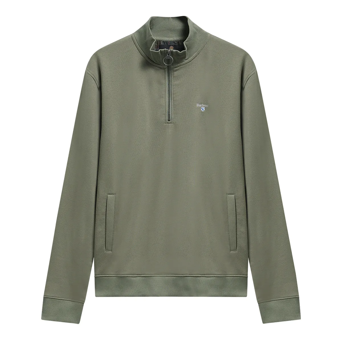 Barbour Desmond Half Zip Sweatshirt Agave Green