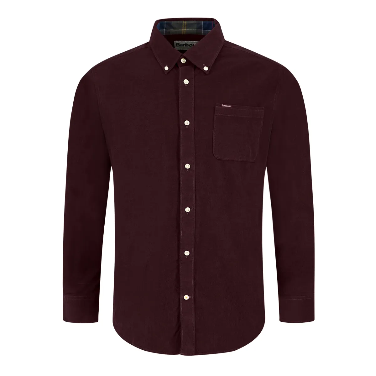 Barbour LS Ramsey Cord Pocket Shirt Winter Red