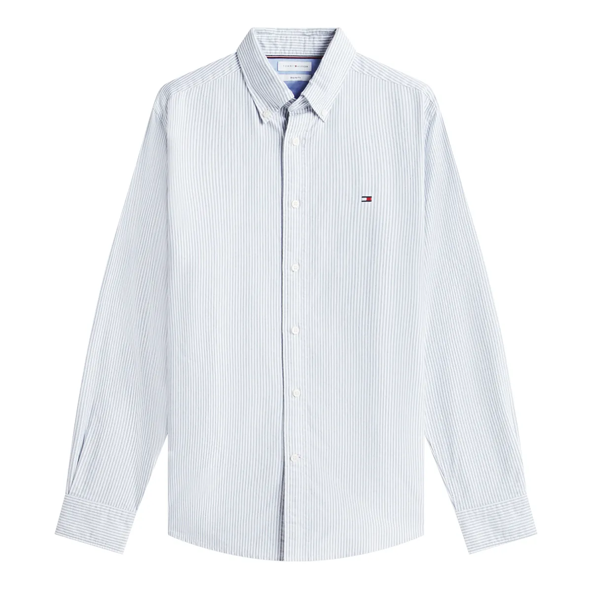 Tommy Hilfiger LS Oxford Stripe Shirt Hunter Green
