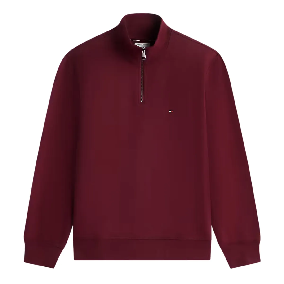 Tommy Hilfiger Ess Fleece Qtr Zip Burgundy - VLP