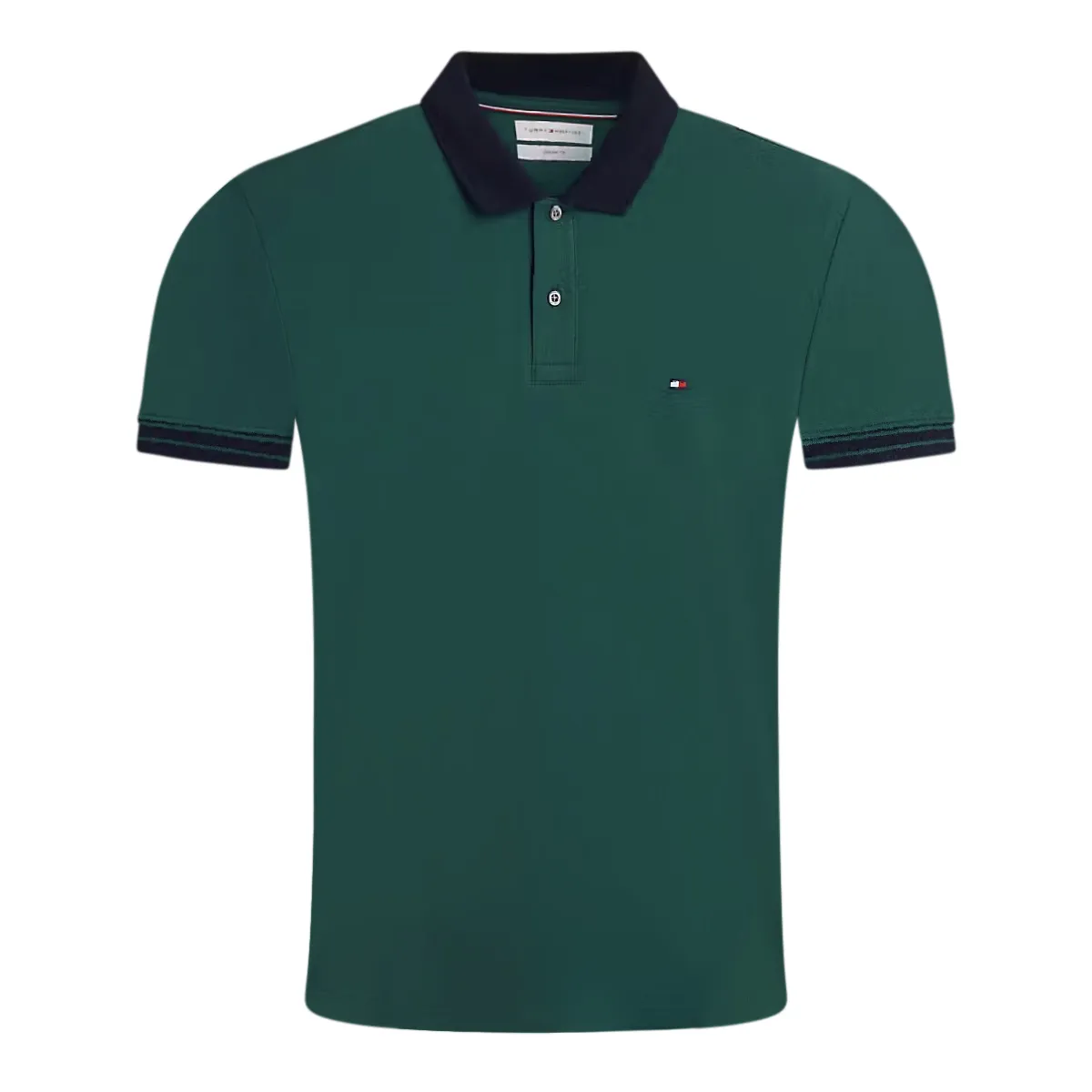 Tommy Hilfiger SS Interlock Placket Polo Ornamental Green