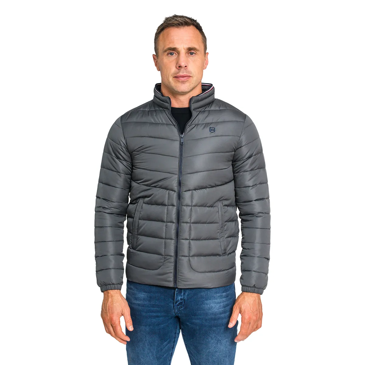 XV Kings Sydenham Puffer Jacket Wolfhound Grey