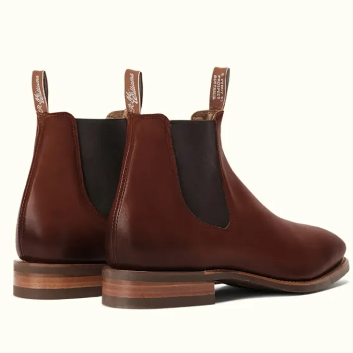 R.M.Williams Burnished Caftsman Boot Dark Tan