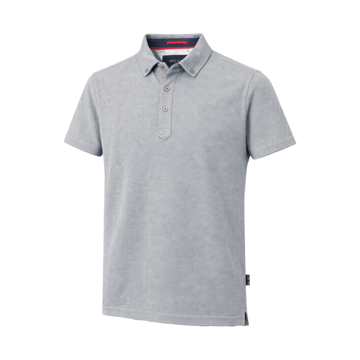 Scott & Wade Barid Textured Polo Grey