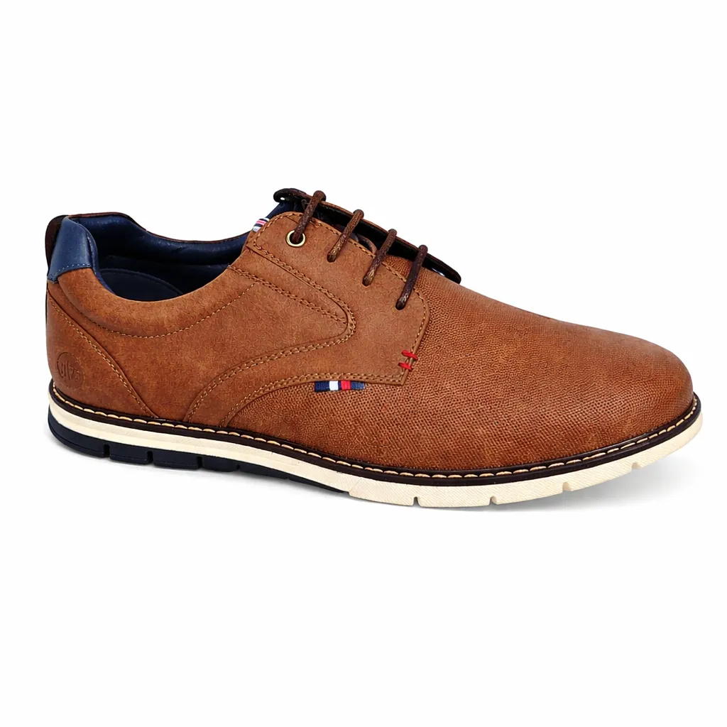 Ninety78 538 Pepper Punch Casual Shoe Tan Navy