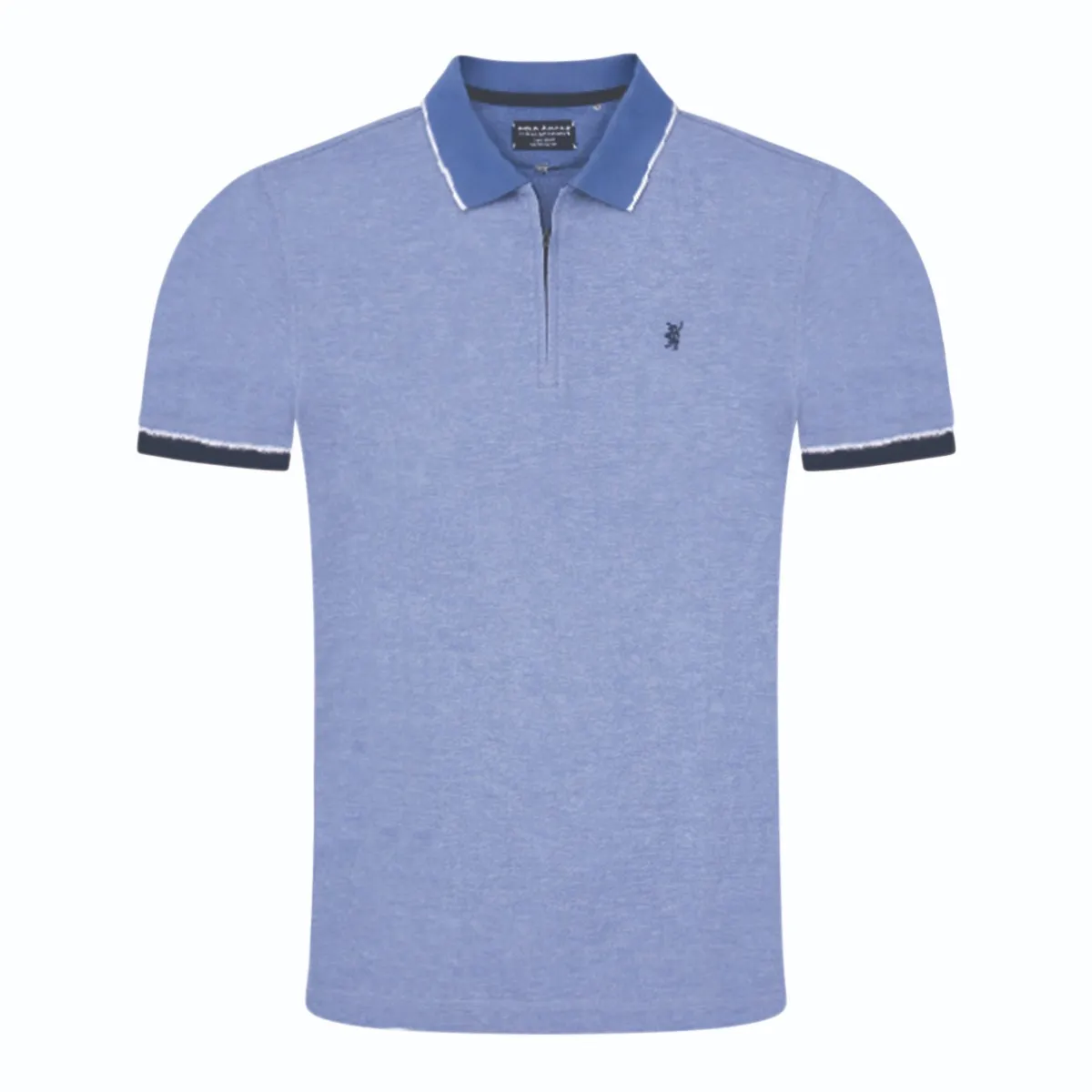 Sea Barrier Zip Polo Blue