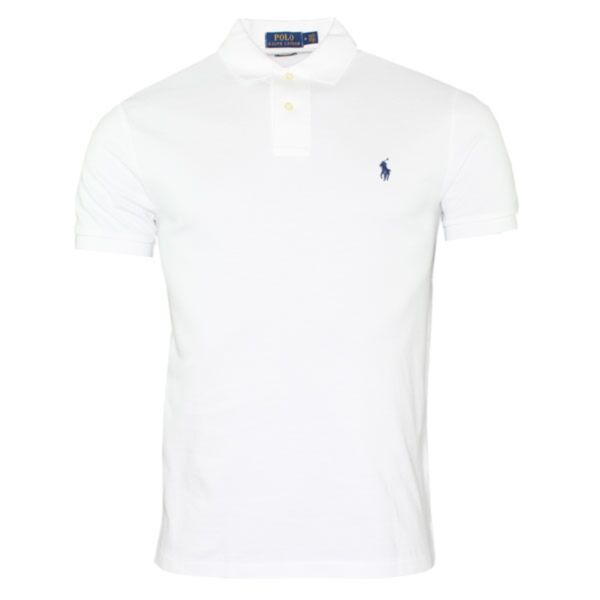 Ralph Lauren Solid Mesh SS Polo White