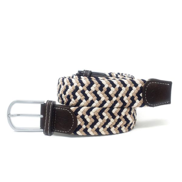 Swole Panda Beige ZigZag Woven Belt