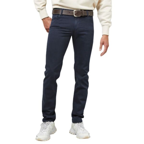 Meyer M5 Cotton Trousers In Navy
