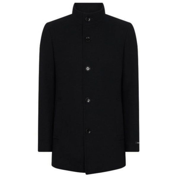Remus Uomo Jonah Overcoat Black