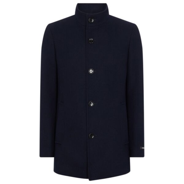 Remus Uomo Jonah Overcoat In Navy