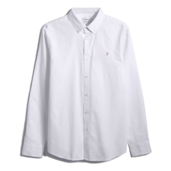 Farah Brewer LS BD Shirt In White
