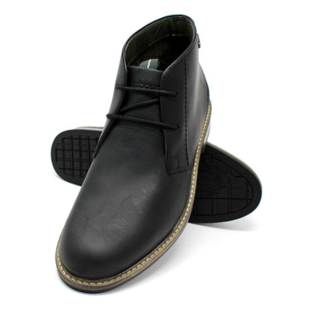 Barbour Readhead Leather Boot Black