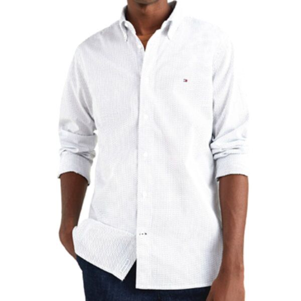 Tommy Hilfiger Mini Geo Print Shirt In White