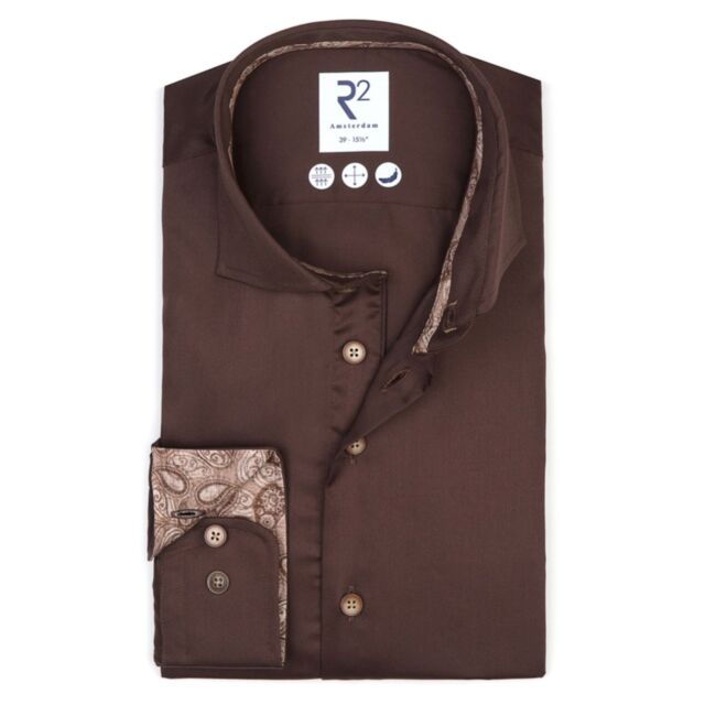 R2 Amsterdam Fine Twill Shirt Brown