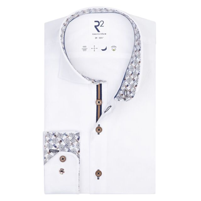 R2 Amsterdam Fine Twill Shirt in White
