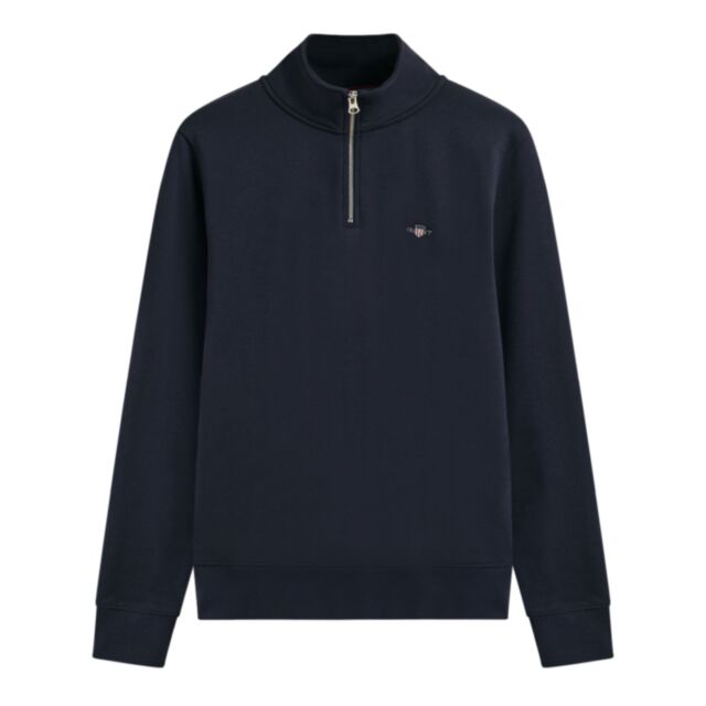 Gant Reg Shield Half Zip Sweat Evening Blue
