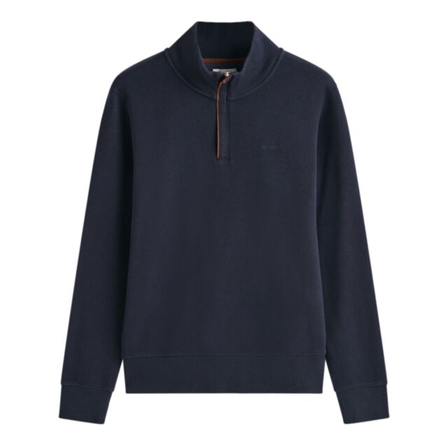 Gant Sacker Rib Half Zip Knit Evening Blue