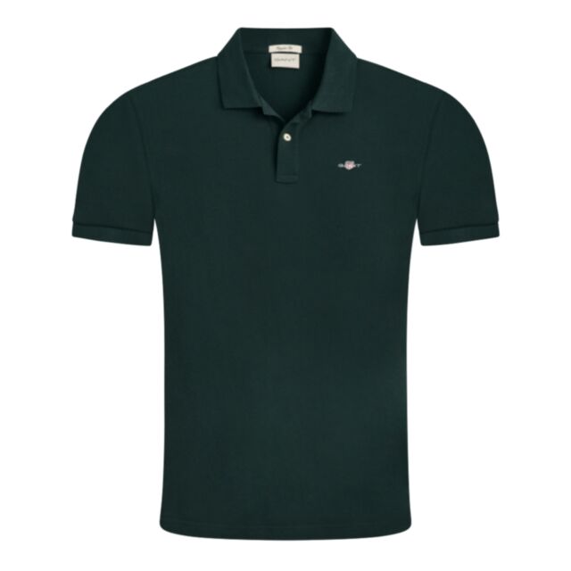 Gant  Reg Shield SS Polo Tartan Green