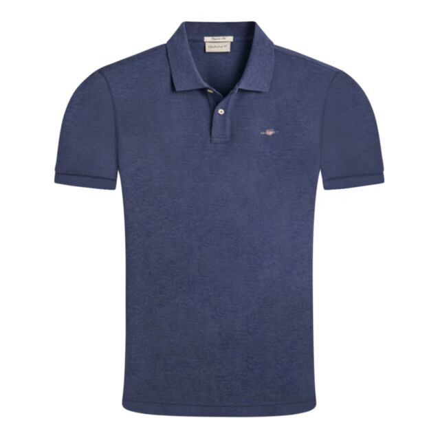 Gant  Reg Shield SS Polo Blue Melange