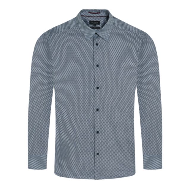 Ted Baker Faenza LS Geo Shirt Light Blue