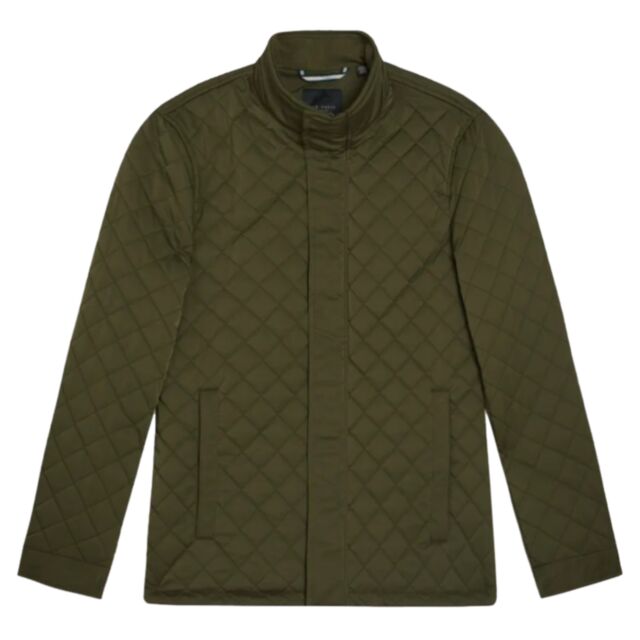Ted Baker Finnich Quilt Funnel Jacket Green