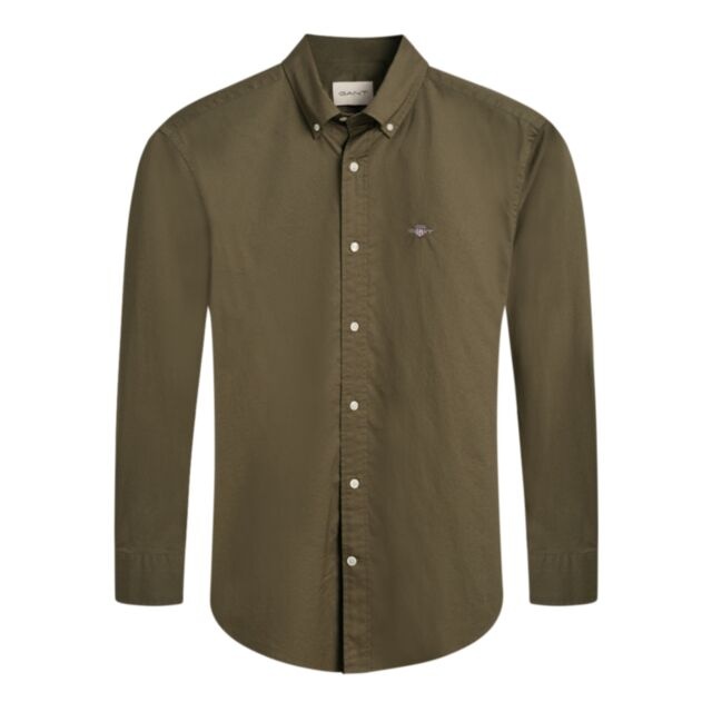 Gant Regular Poplin Shirt Juniper Green