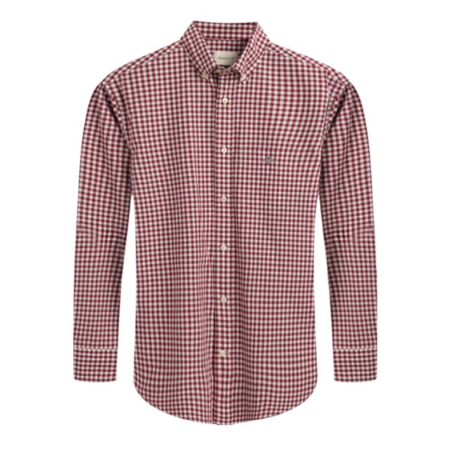Gant Reg Poplin Gingham Shirt Plumped Red