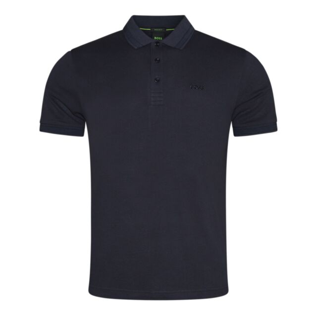Boss Paddy Tipped Polo Shirt Navy
