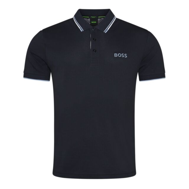 Boss Paddy Pro Tipped Polo Dark Blue