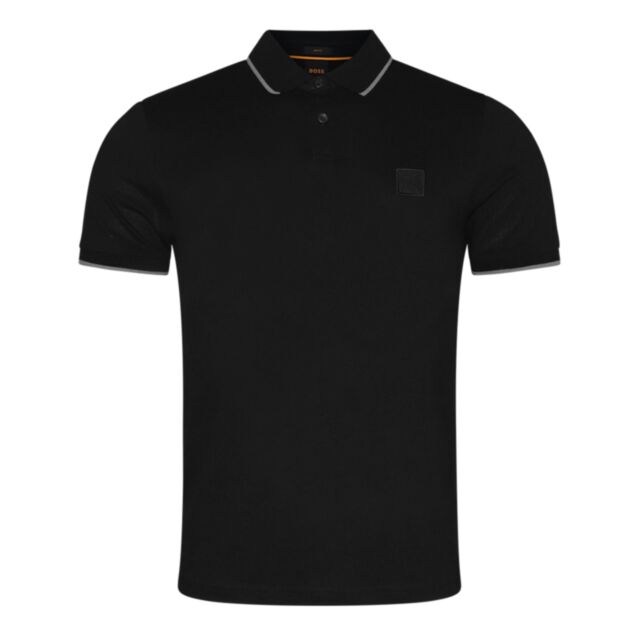 Boss Passertip Tipped Polo Shirt Black