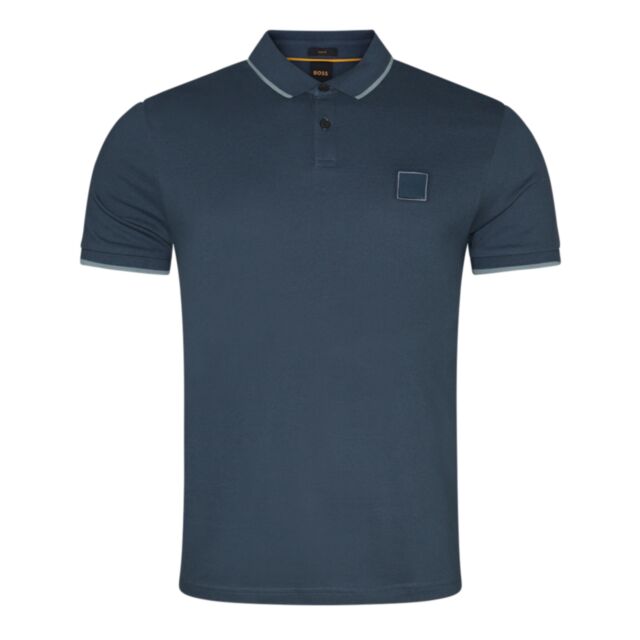 Boss Passertip Tipped Polo Shirt Open Green