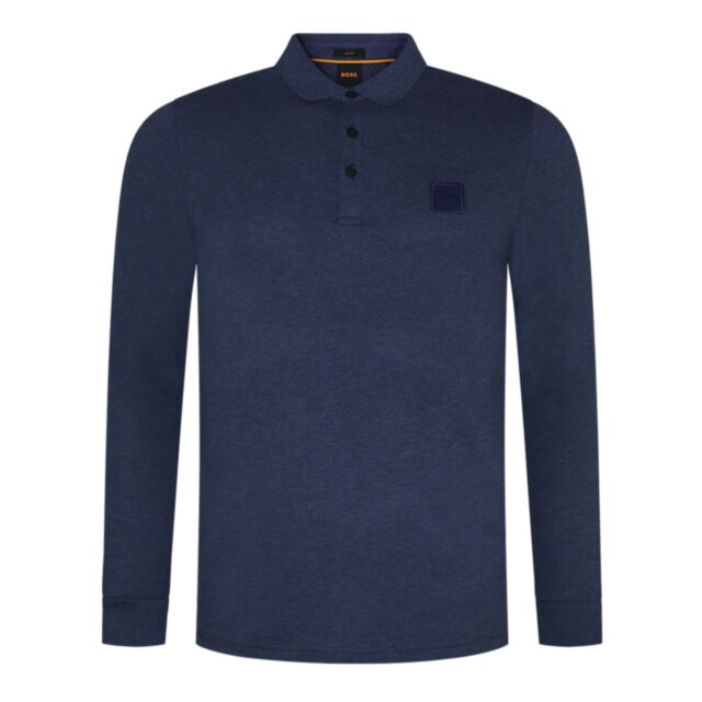 Boss Passerby Plain Polo Shirt Navy