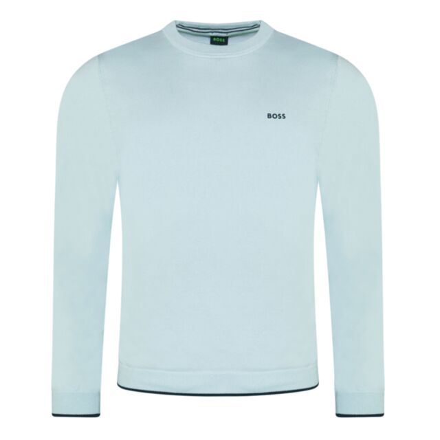 Boss Rallo Crew Neck Open Blue