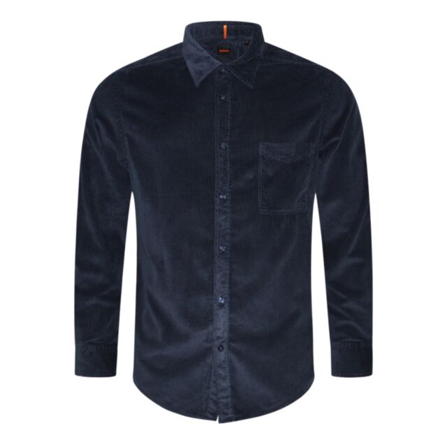 Boss Relegant 6 Cord Overshirt Dark Blue