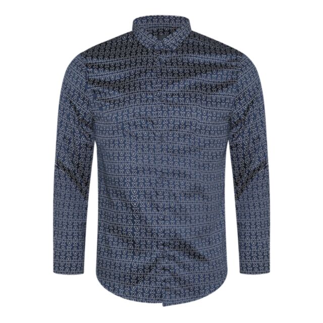 Armani Exchange LS Shirt White Letters