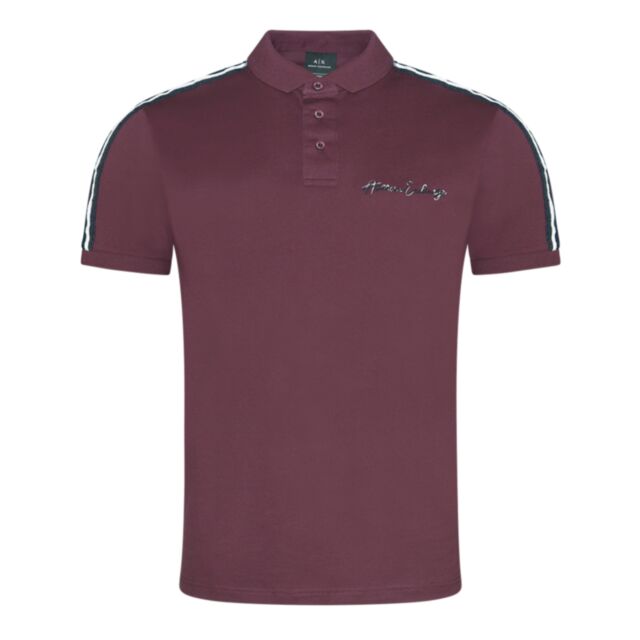 Armani Exchange Taping Polo Shirt Red