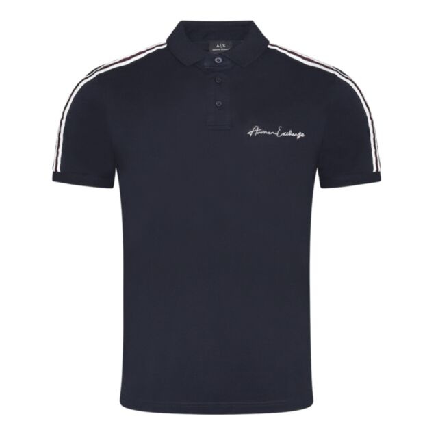 Armani Exchange Taping Polo Shirt Navy