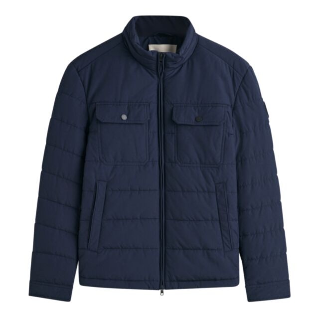 Gant Channel Quilted Jacket Evening Blue