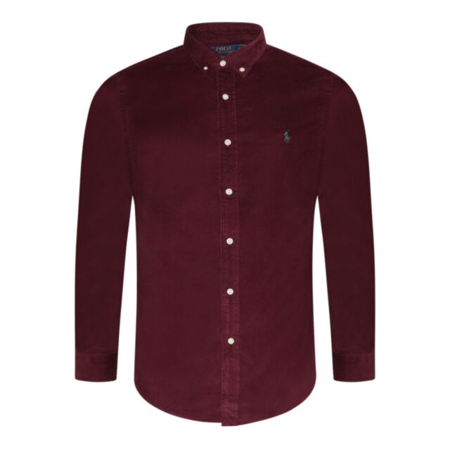 Ralph Lauren Corduroy Slim Shirt Wine