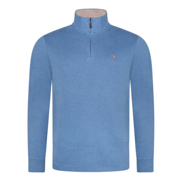 Ralph Lauren Jersey Half Zip Blue Fog