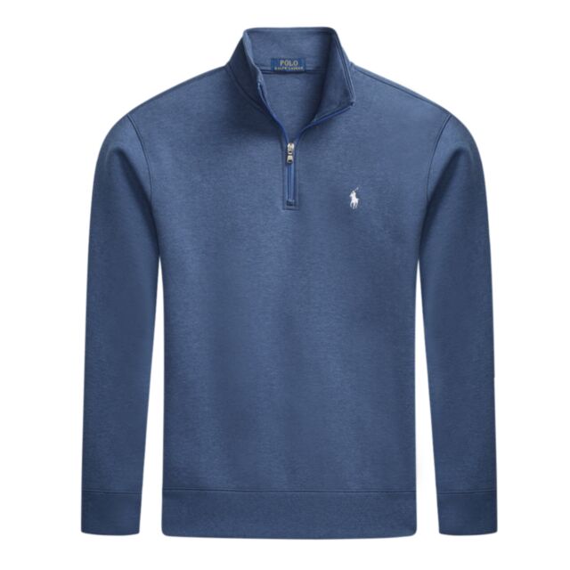 Ralph Lauren Half Zip Sweat Derby Blue