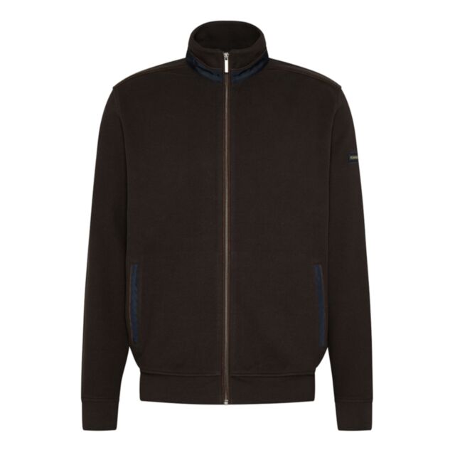 Bugatti Full Zip Knitted Top Brown